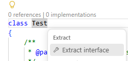 Extract interface