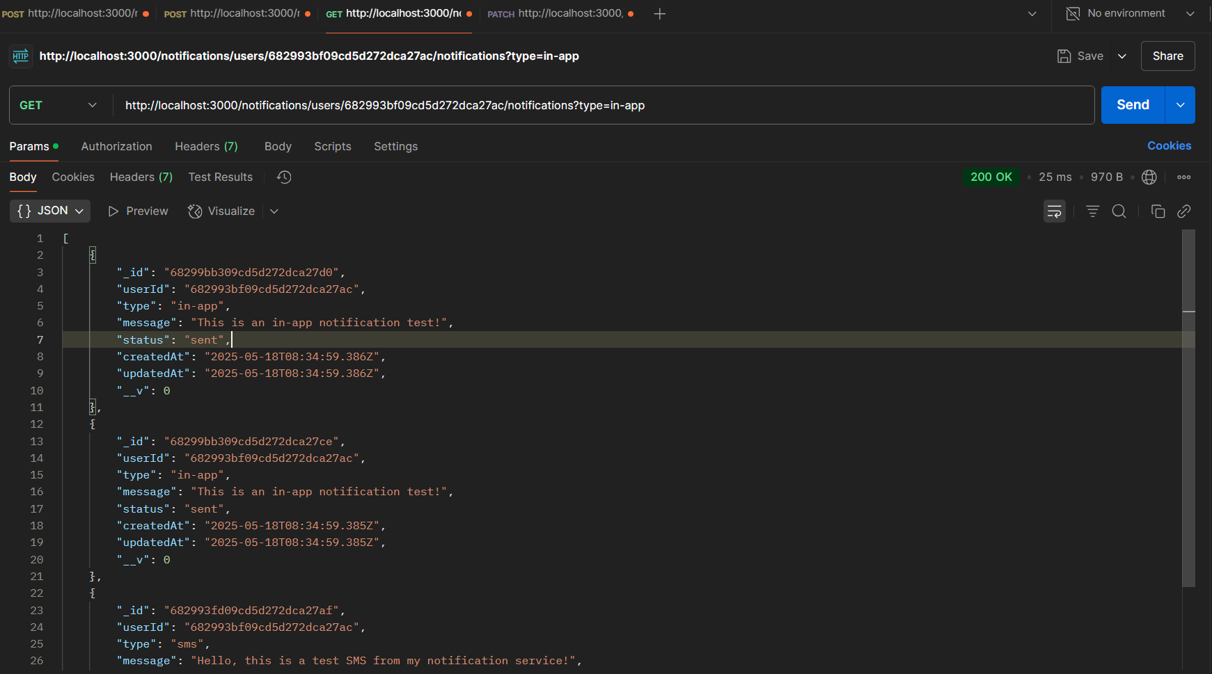 Fetch All Notifications