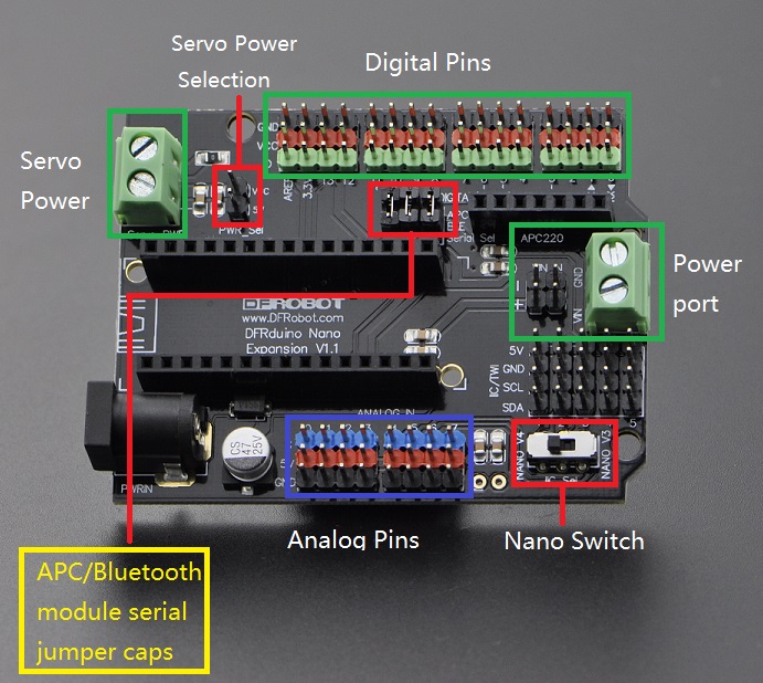 NANO UNO Breakout Arduino Board Espansione I/O Shield 