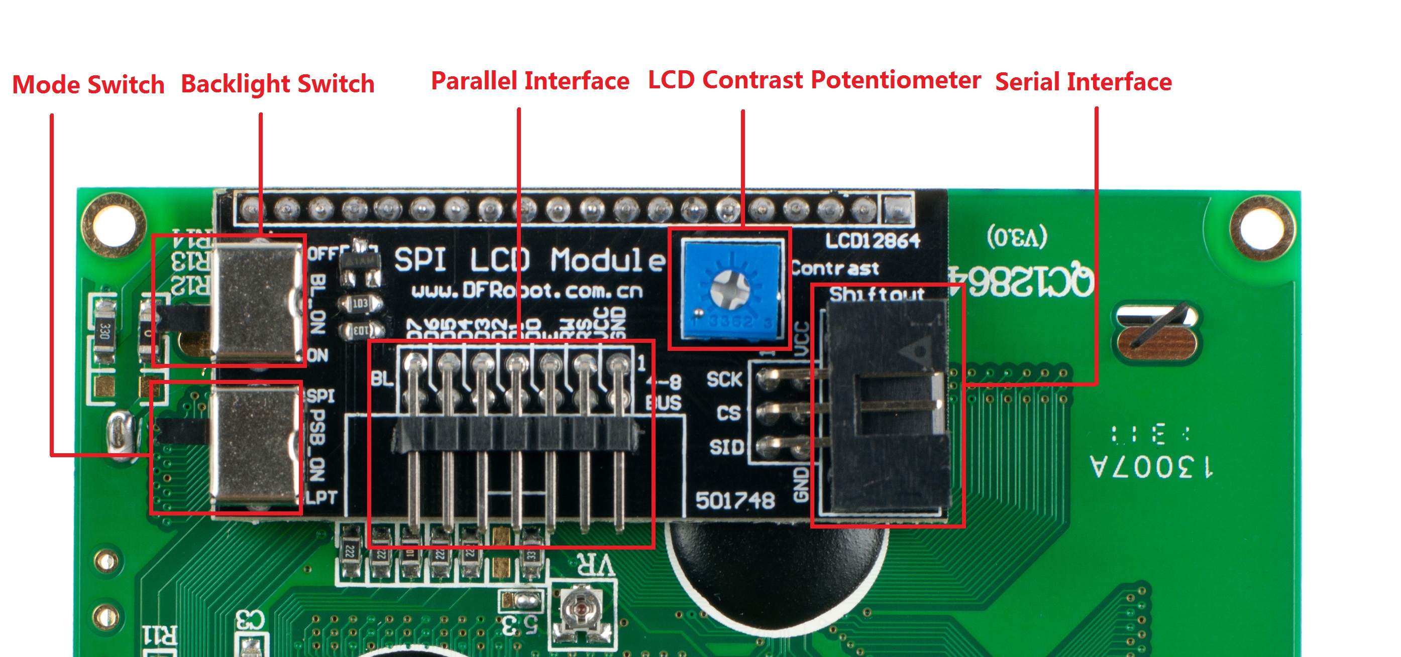 connection diagram for LCD Module