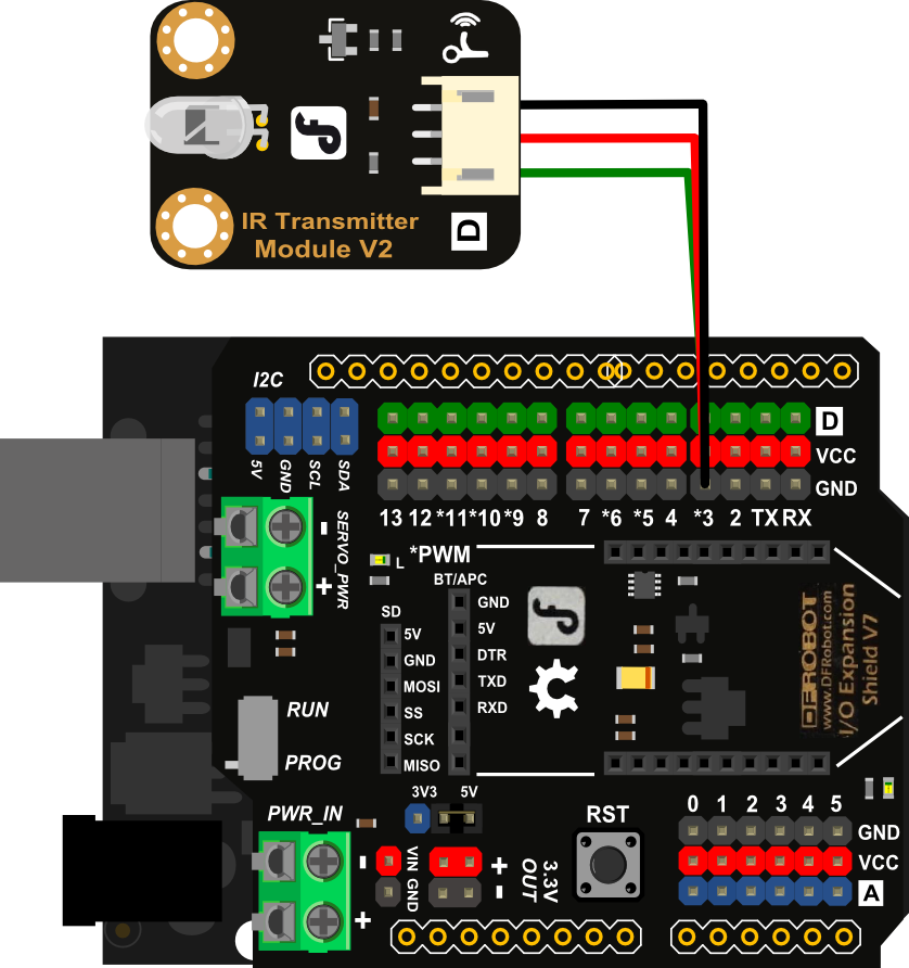 Ir Transmitter Infrarot Strahler Sensor Modul 38Khz Modulation Set für Arduino 