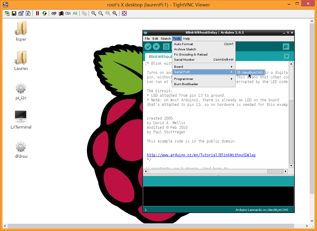 Fig2: Arduino IDE and program the shield