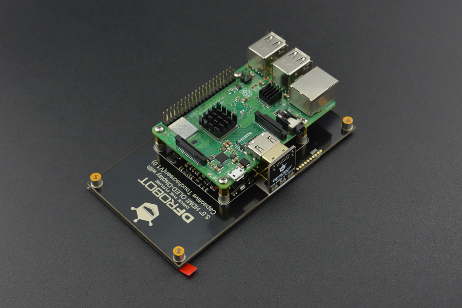 5.5" 1920x1080 mini-HDMI OLED Display with Capacitive Touchscreen