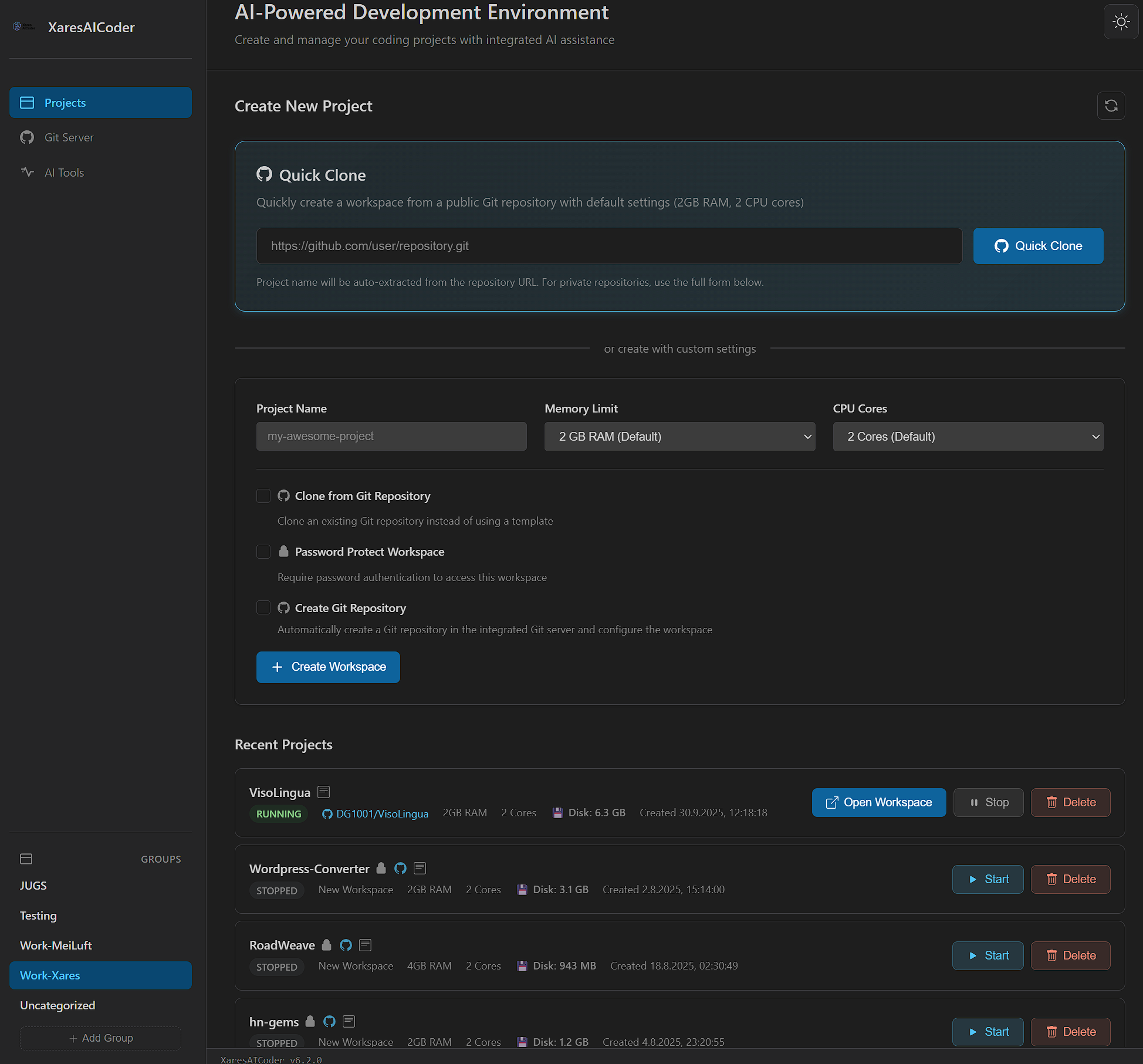 Workspace Manager
