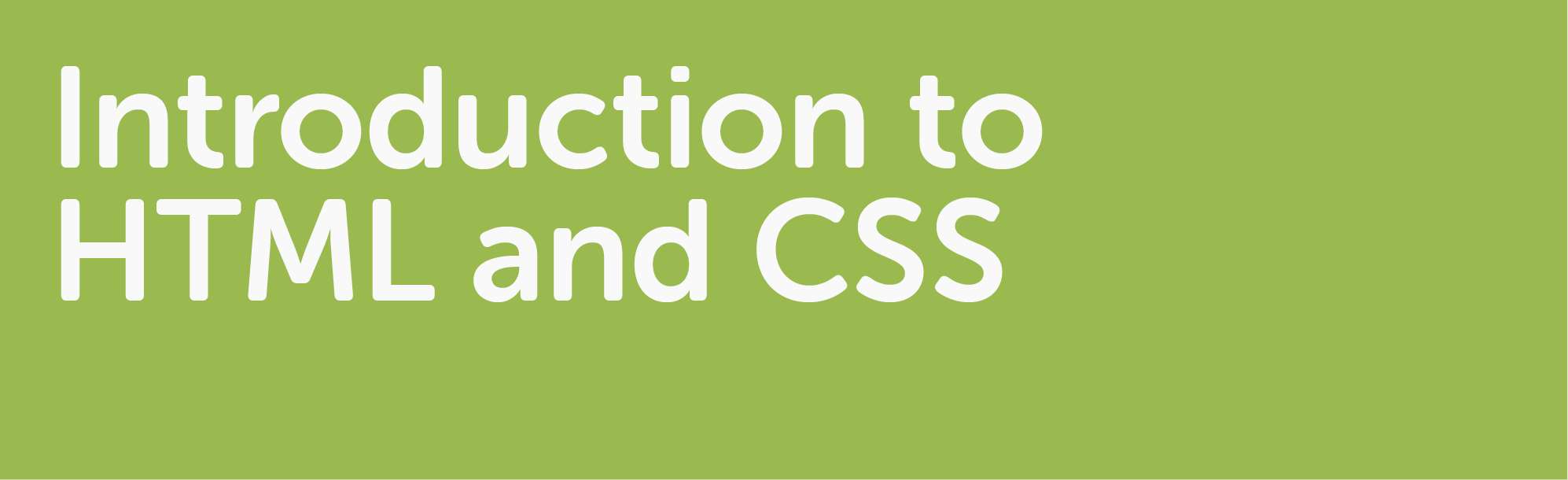 Header image for the HTML/CSS workshop