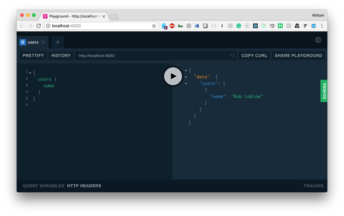 GraphQL Playground