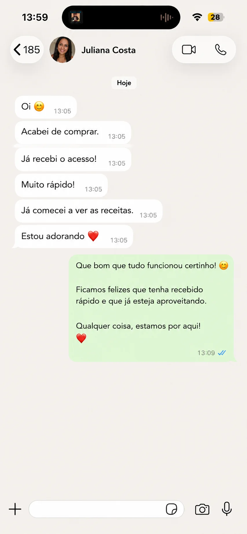 Depoimento de Juliana Costa