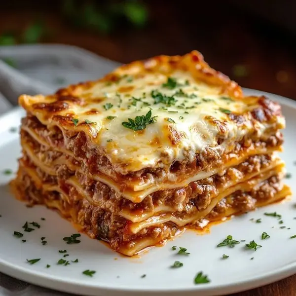 Lasanha de Carne Moída Gratinada