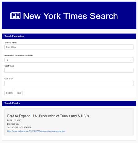 New York Times API