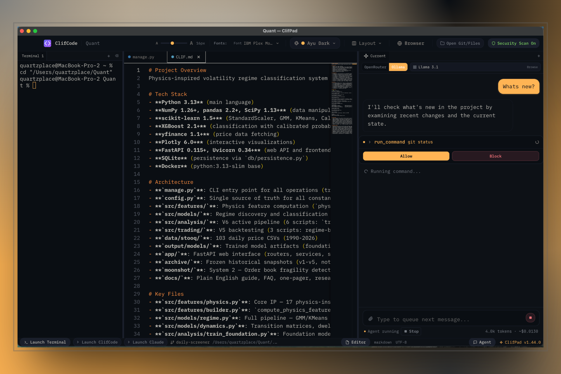 ClifPad Screenshot 2