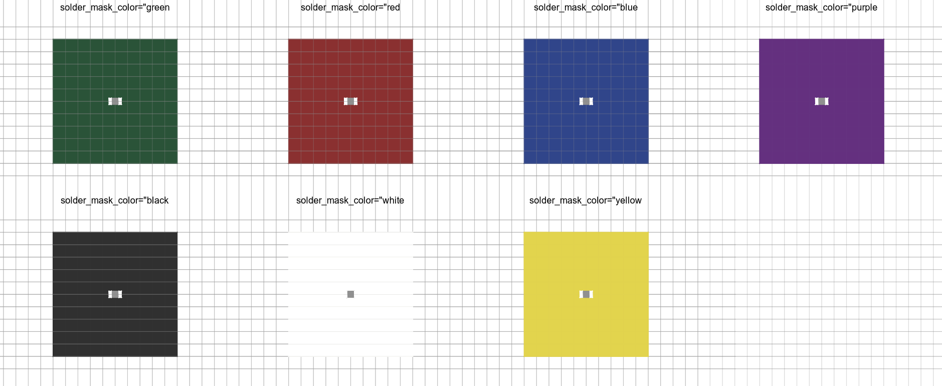 solder mask color presets