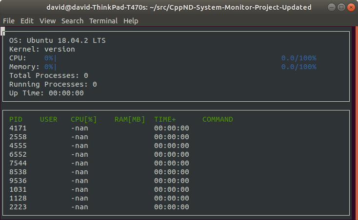 Starting System Monitor