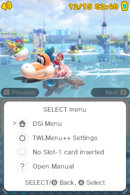 Select menu