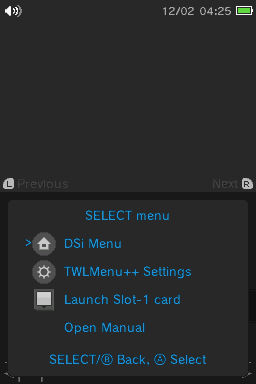 Select menu