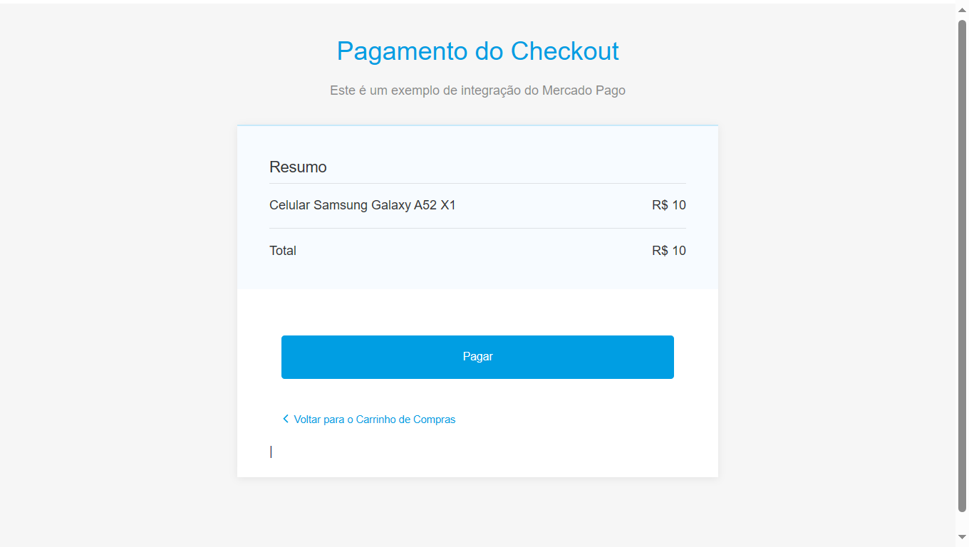 Tela Checkout