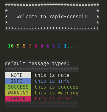 rapid console