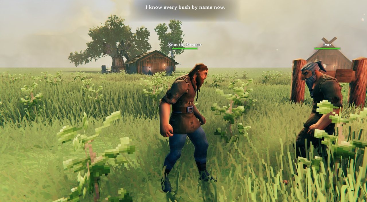 Two settlers stop for a chat