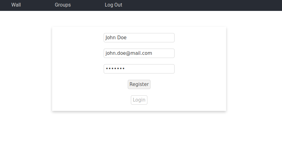 Registration Page