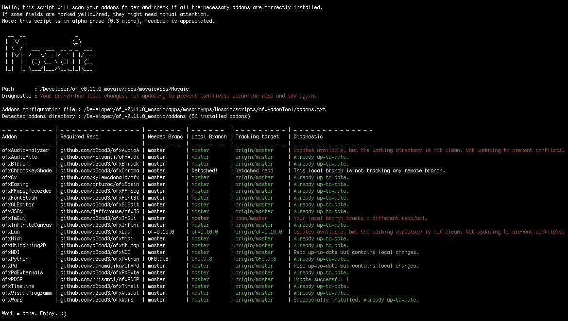 ofxAddonTool Screenshot