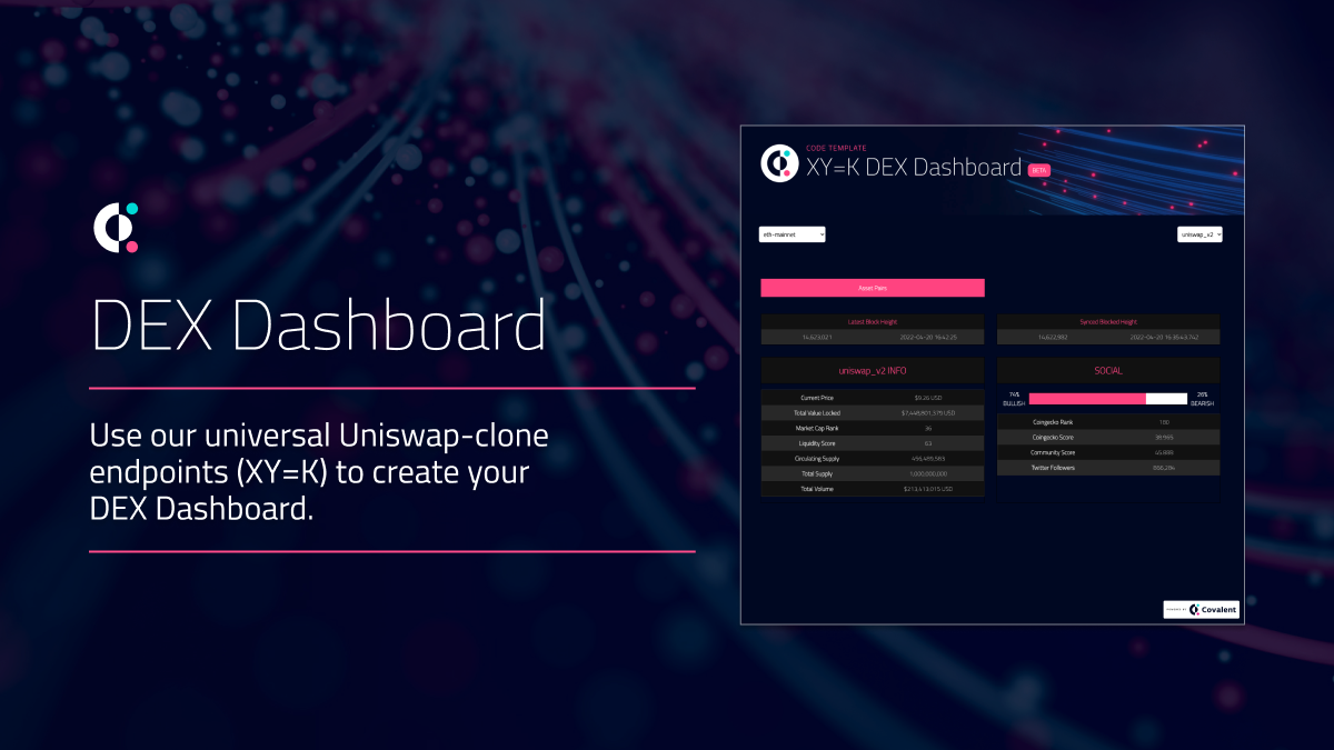 XY=K DEX Dashboard