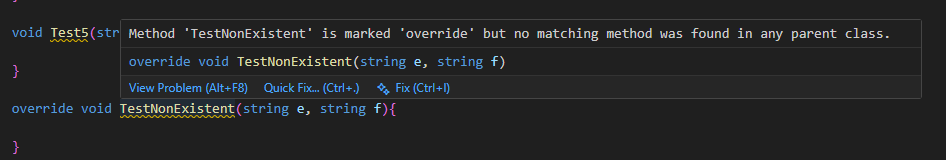 Override Without Parent Warning