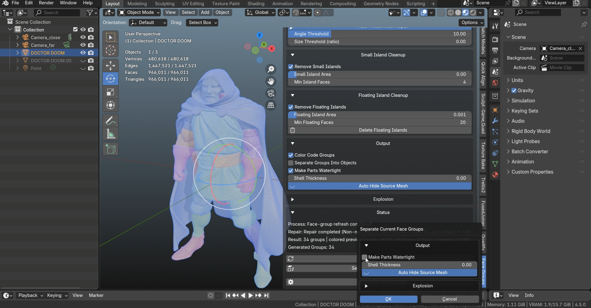Grouped mesh overview