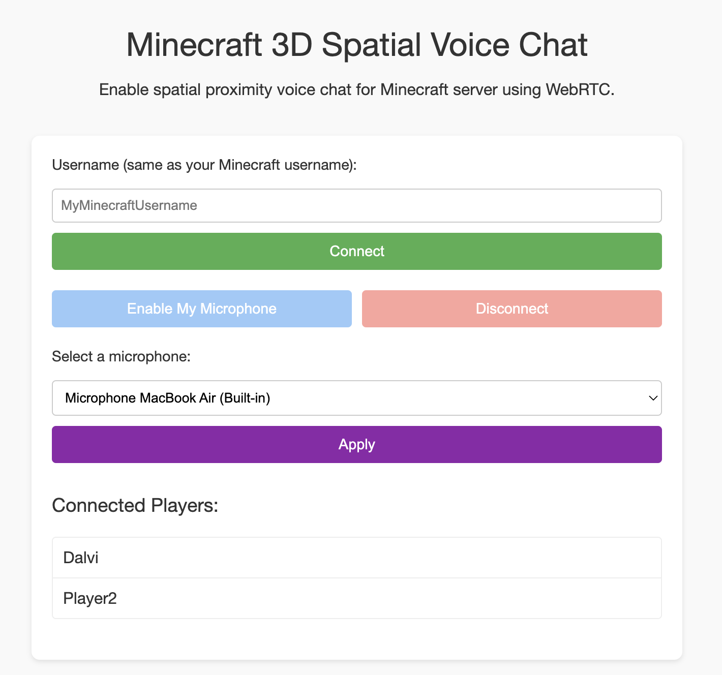 WebVoiceChat | SpigotMC - High Performance Minecraft Software