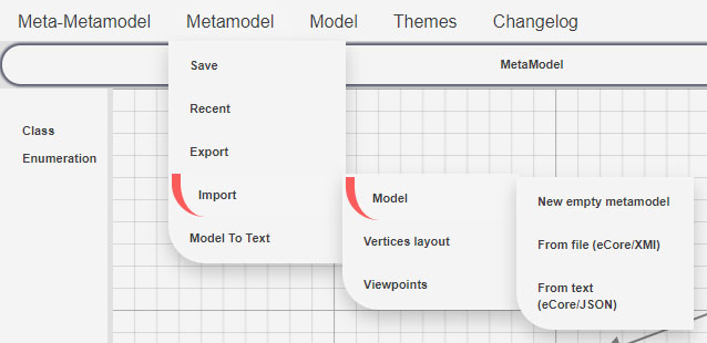 importing model through topbar