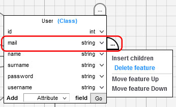 feature removing by button