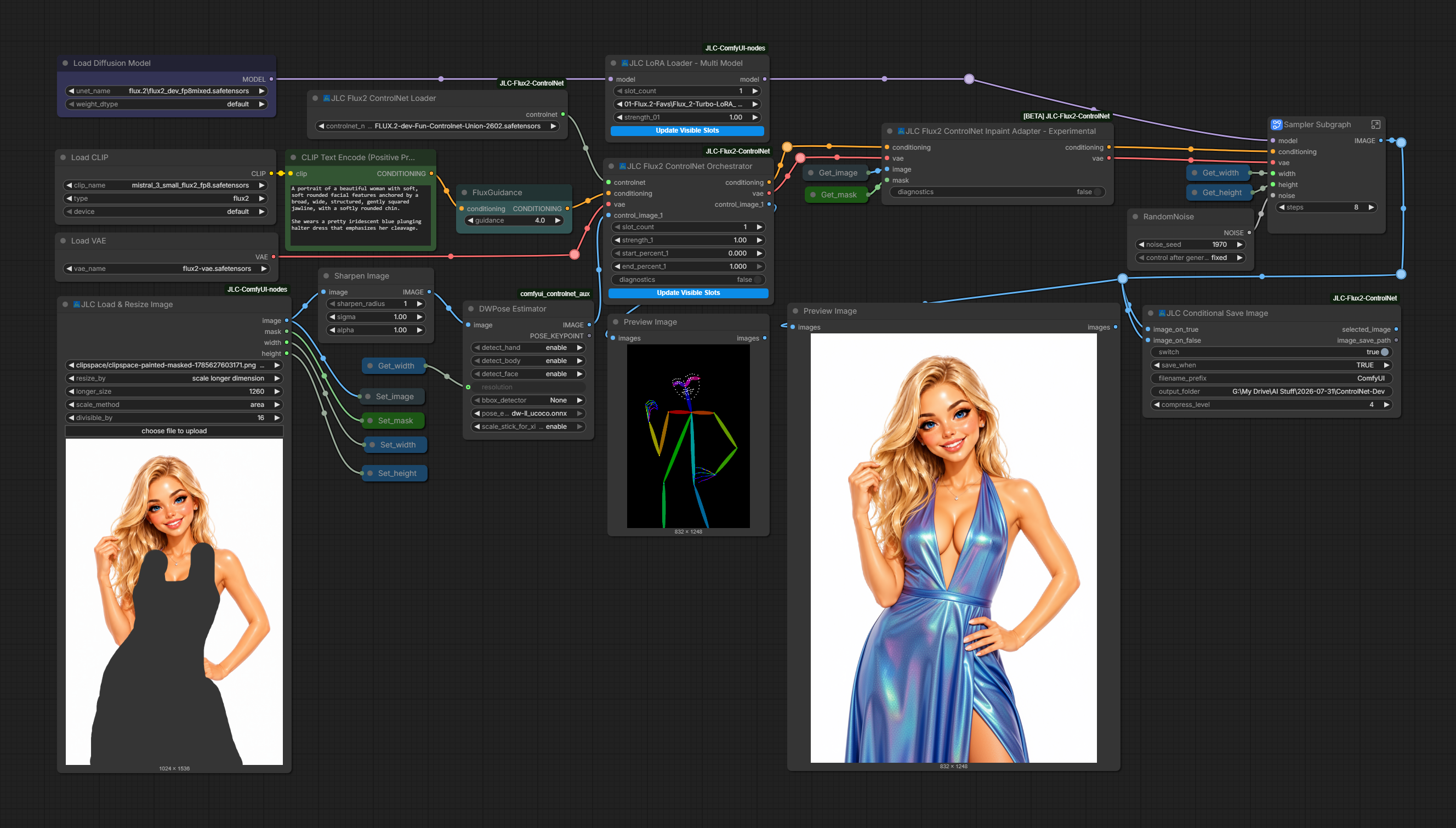 JLC Flux2 ControlNet experimental inpainting workflow