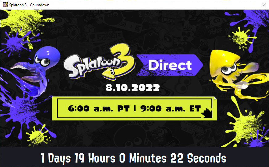 Splatoon 3 Countdown Screenshot