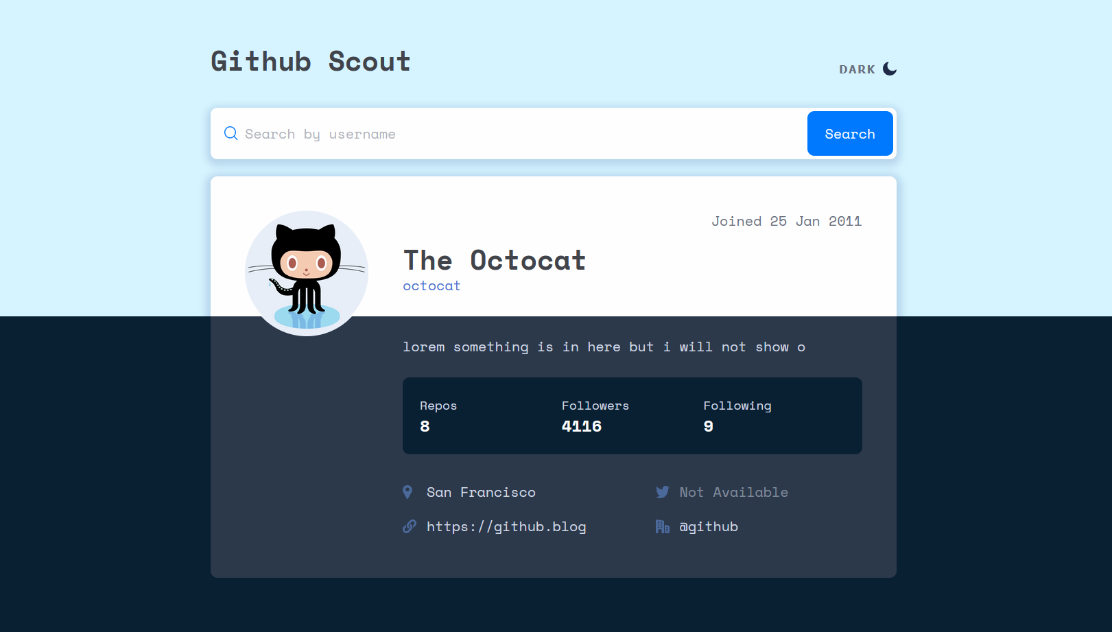 GitHub - Dan-Lucian/react-github-scout: React app to scout a github ...