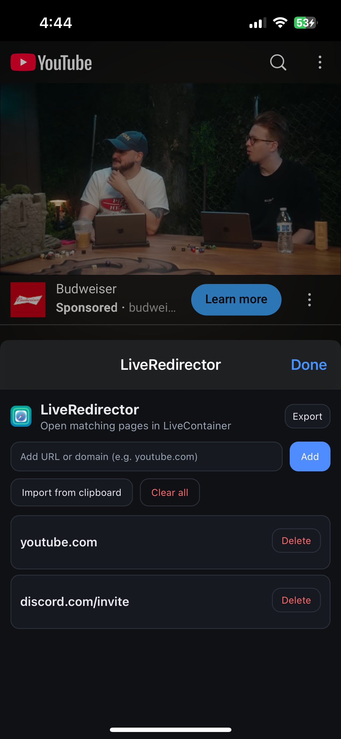 LiveRedirect screenshot 1