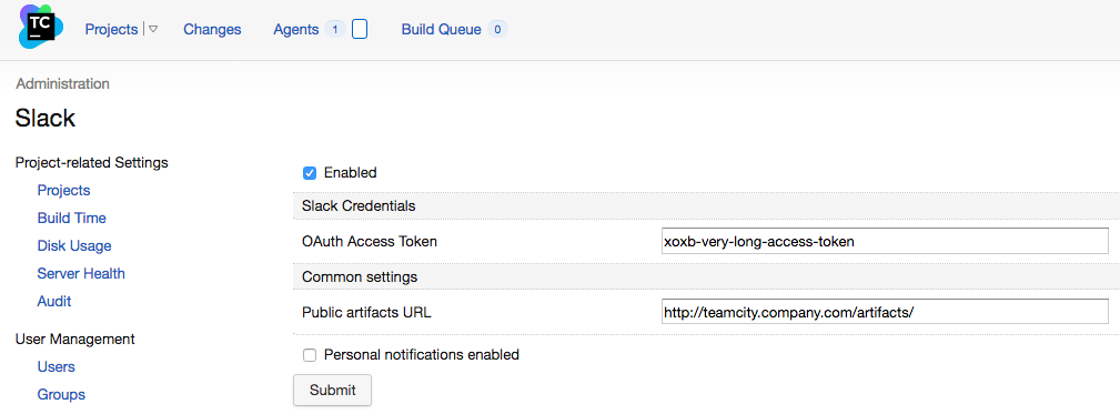 Plugin setup