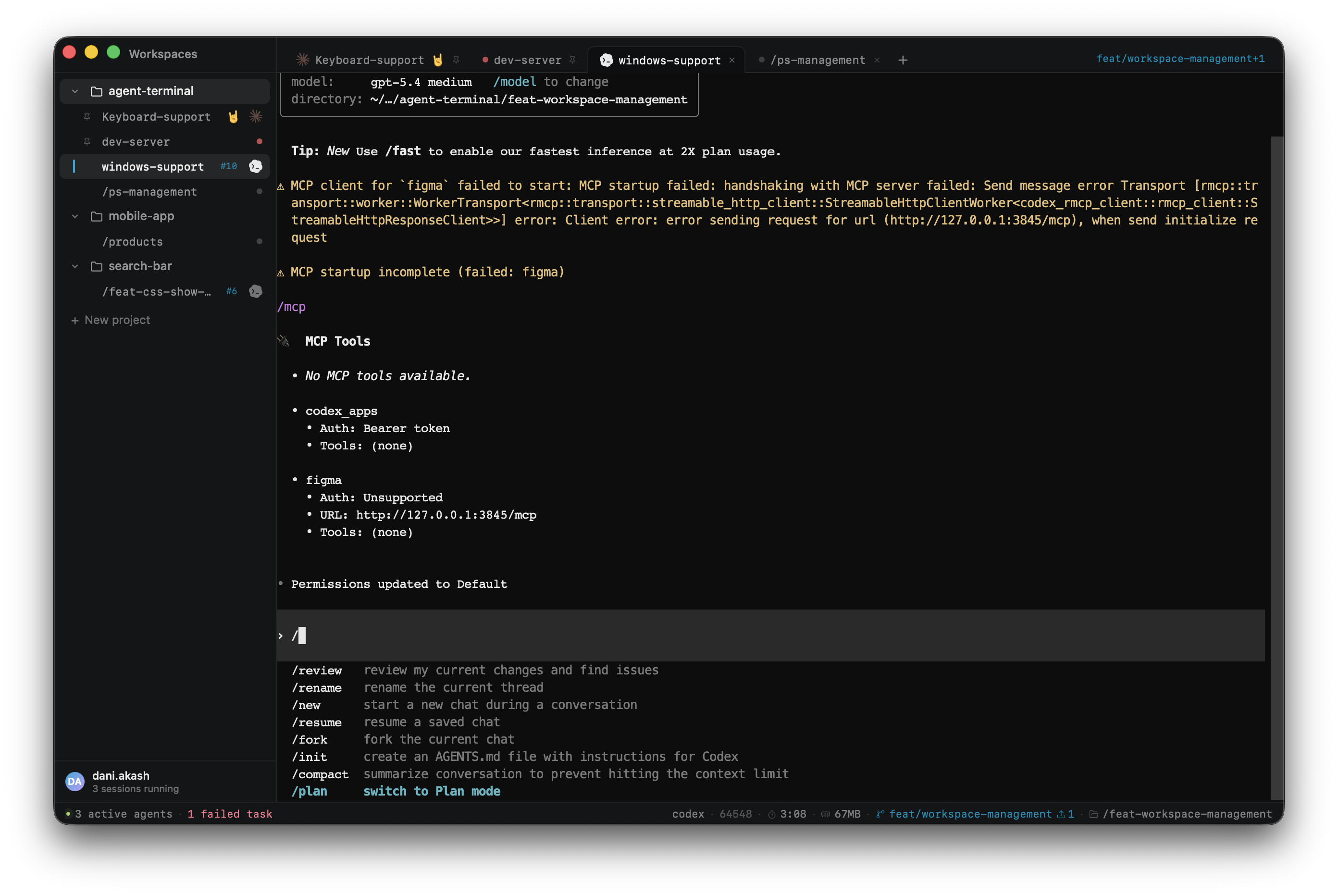 Agent Terminal screenshot