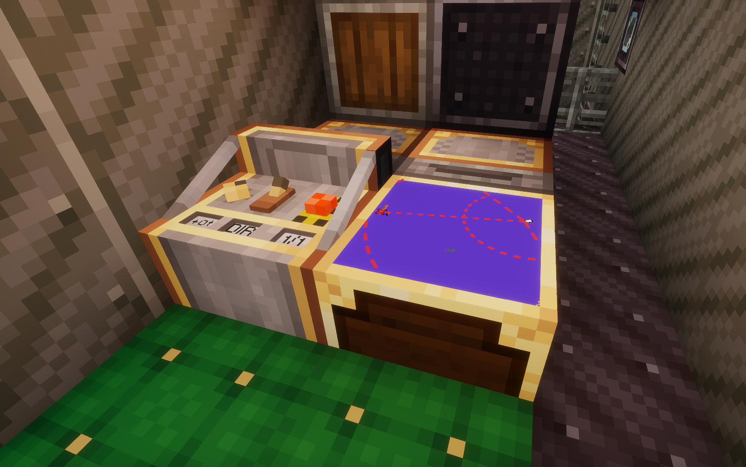 The fire mission console and the map table