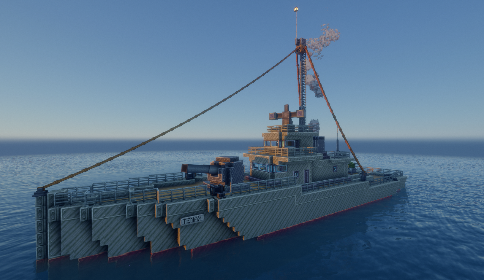 The Tenax, a corvette equipped with a servo-laid turret and a rangefinder