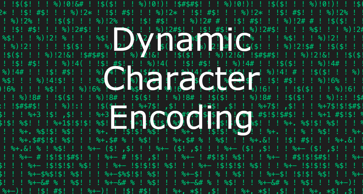 Dynamic Character Encoding Image