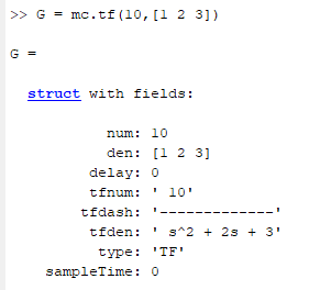 Transfer Function Example - MATLAB