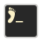 Logo: a terminal with a foot shaped prompt