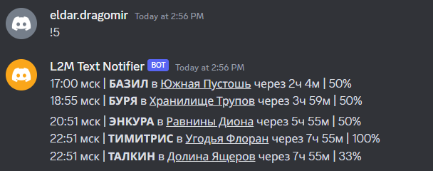 Показать боссов