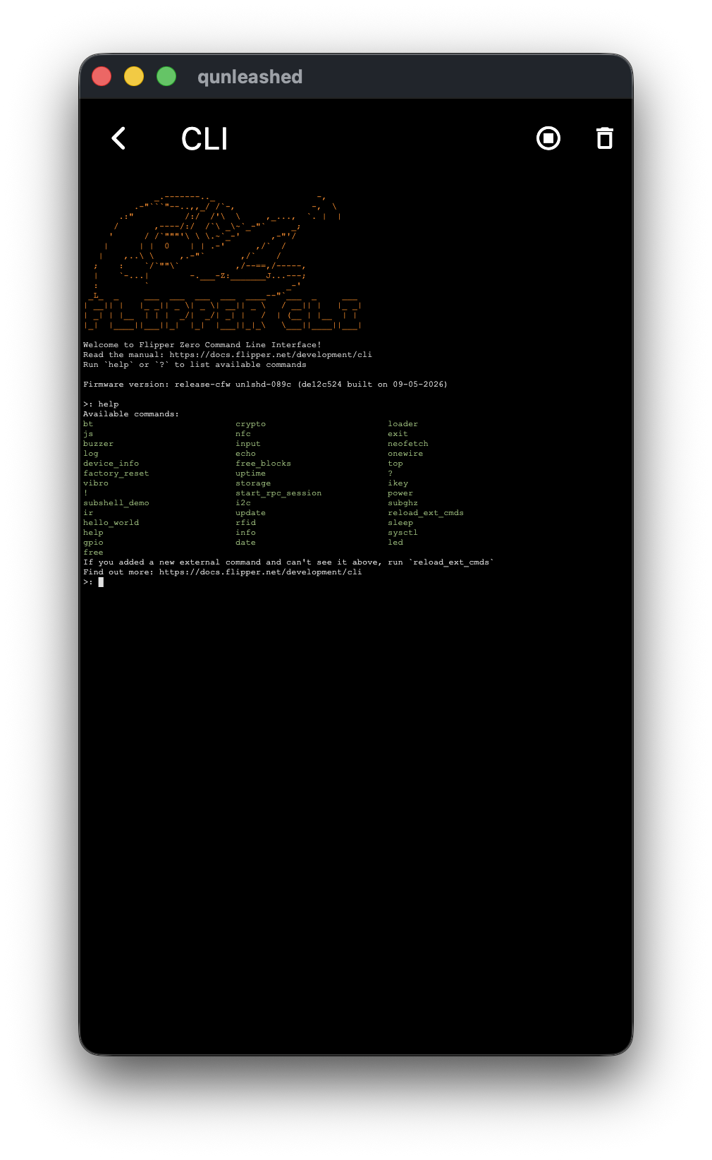 CLI tool screen