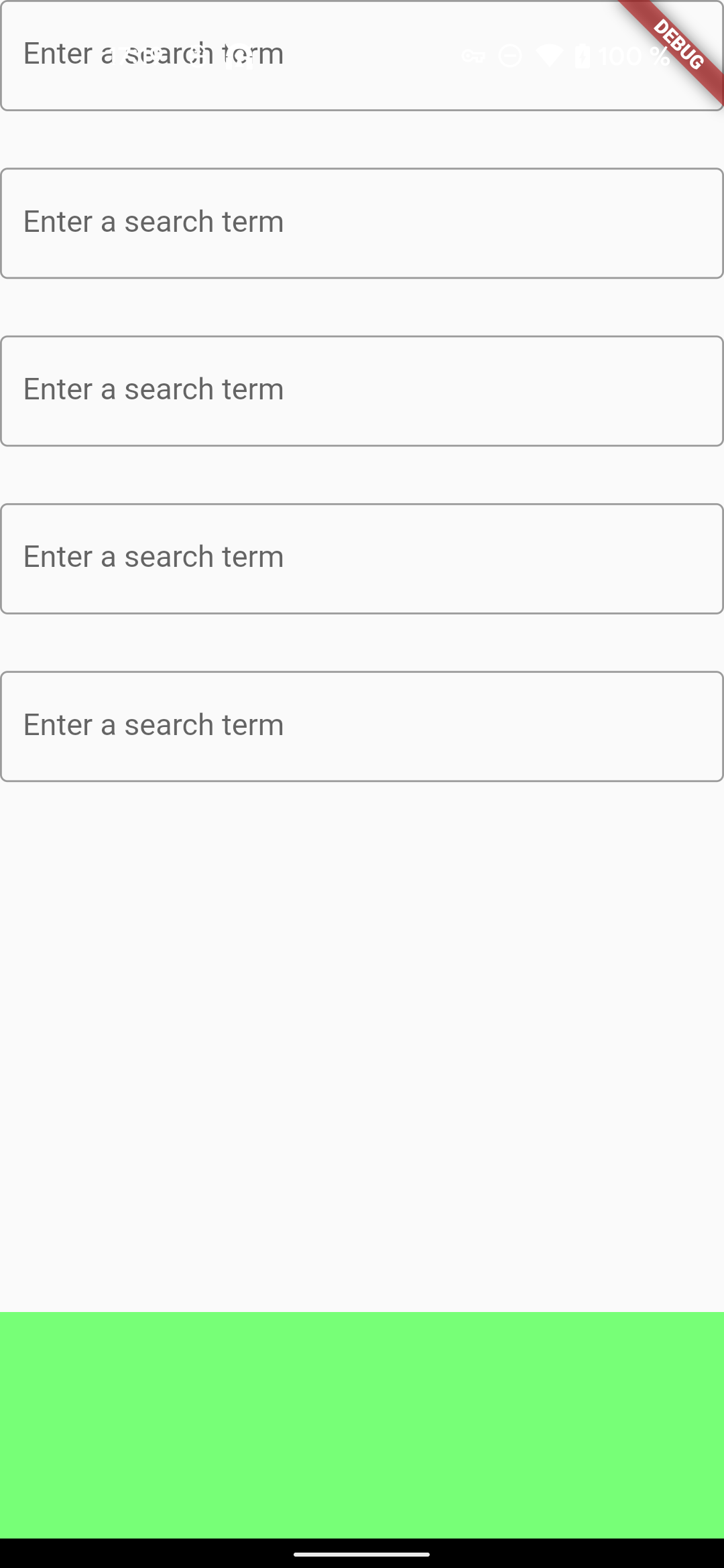 Flutter fragment in android with keyboard closed