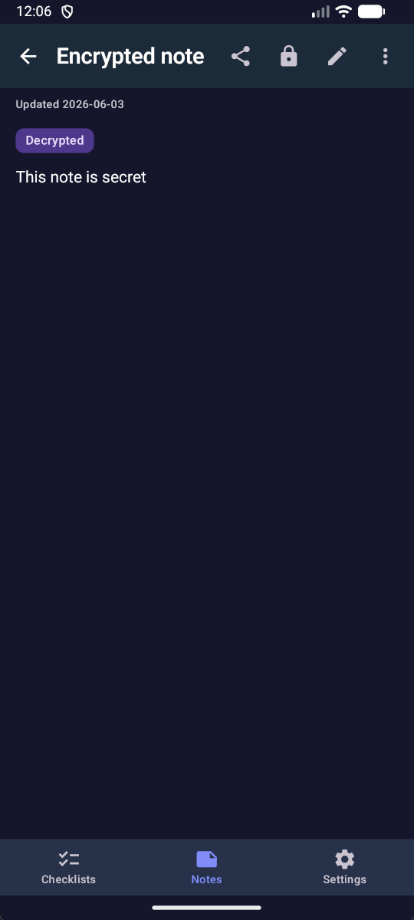 Encrypted decrypted dark