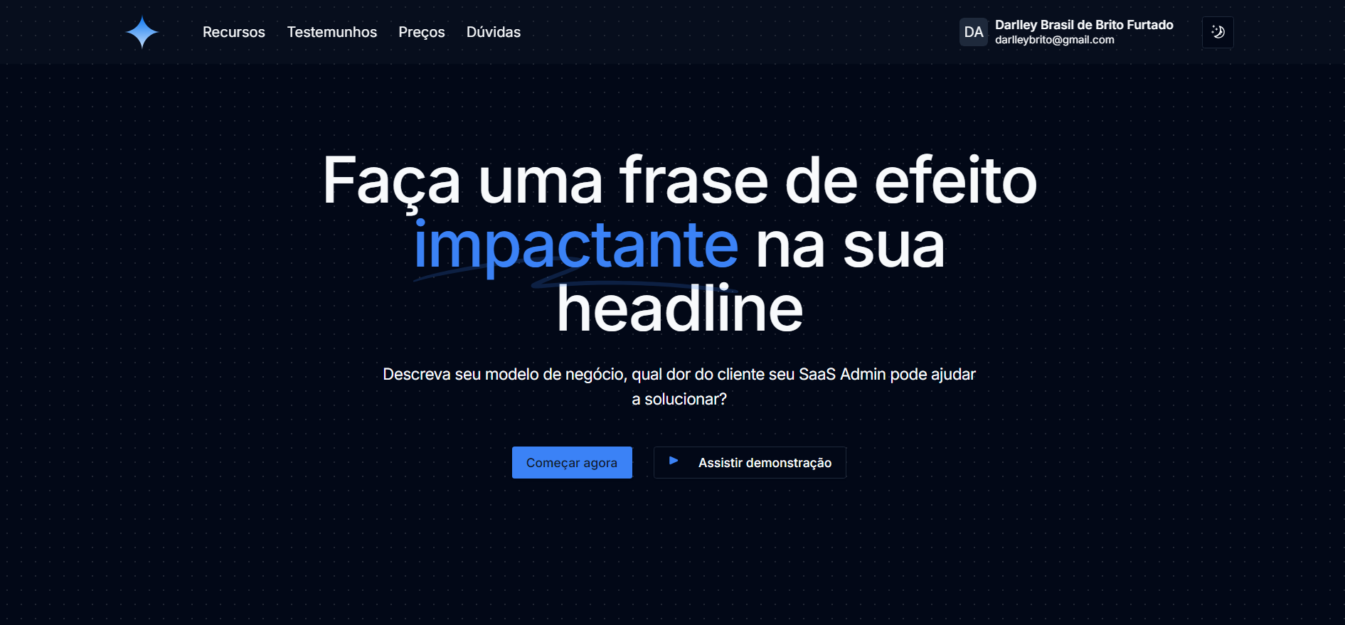 saas-admin 网站模板截图