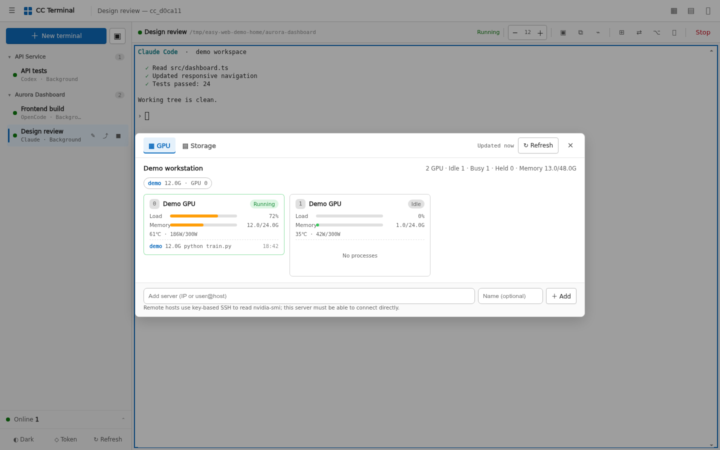 GPU resource monitor