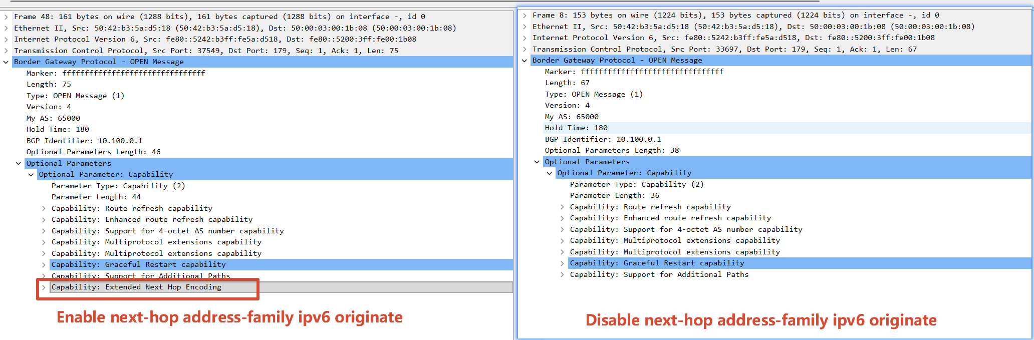 Side by side: OPEN with and without the capability