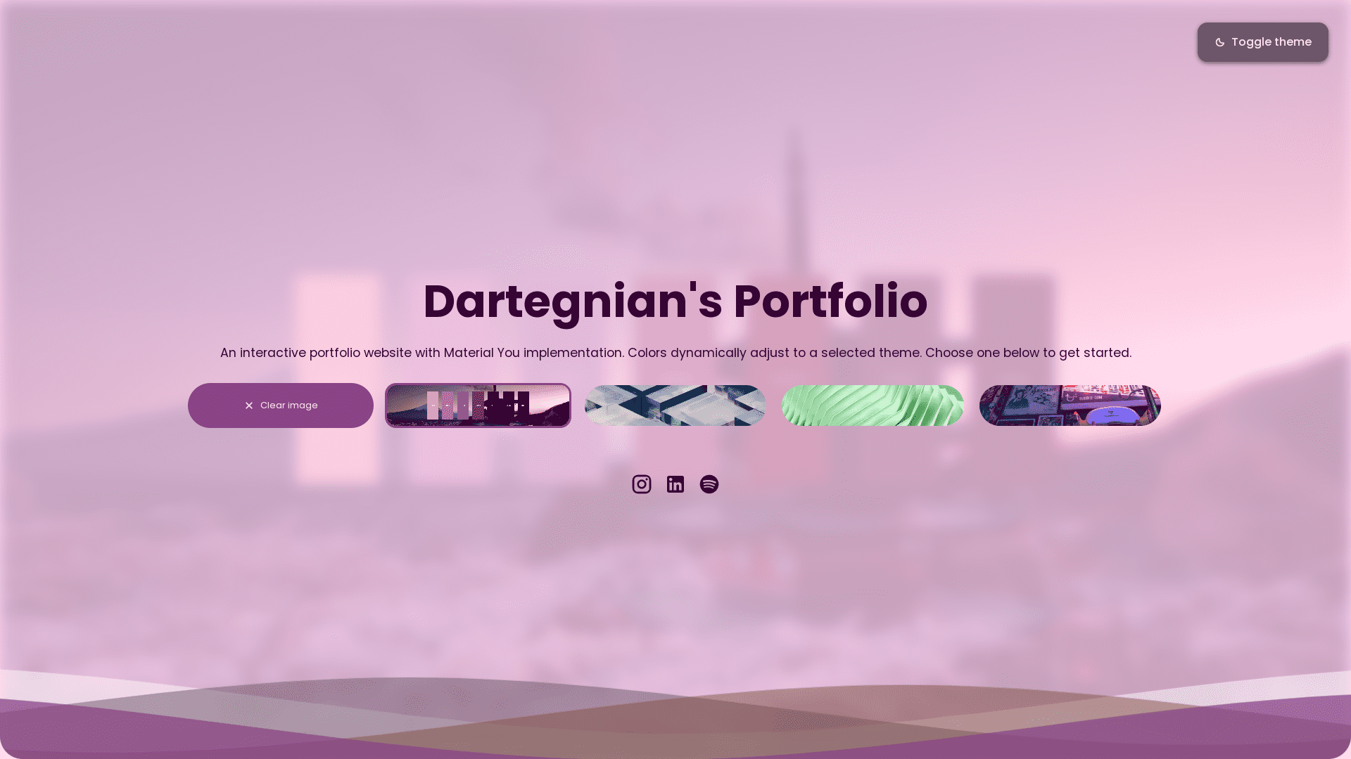 Portfolio website screenshot green theme