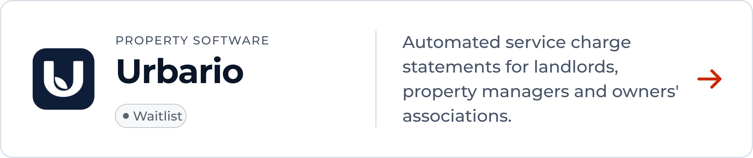 Urbario: automated service charge statements for landlords, property managers and owners' associations. Waitlist.