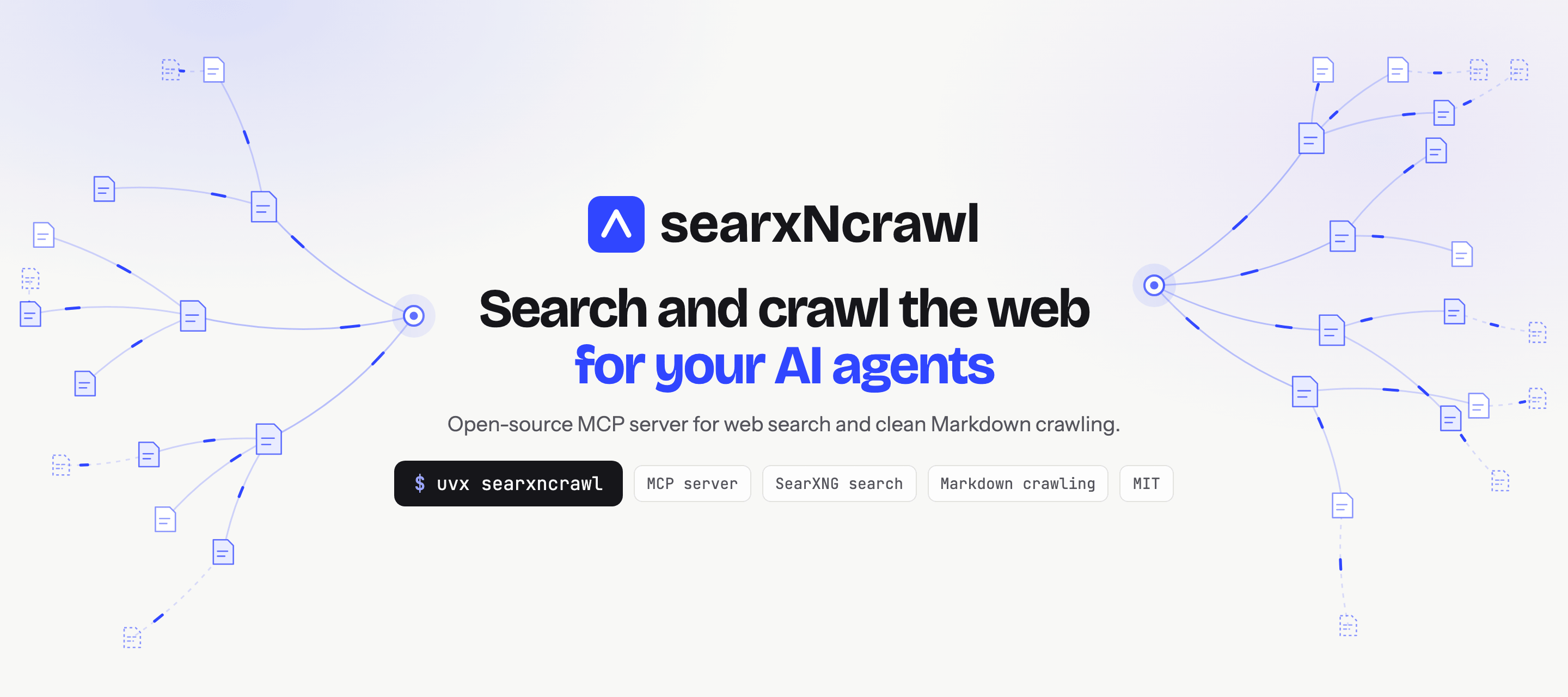 searxNcrawl: search and crawl the web for your AI agents. Open-source MCP server for web search and clean Markdown crawling.
